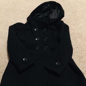 Girl’s 5T Black Wool Peacoat